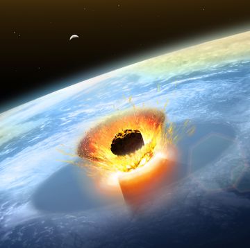 large asteroid hitting earth