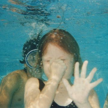 childhood summer underwater photo swimming pool