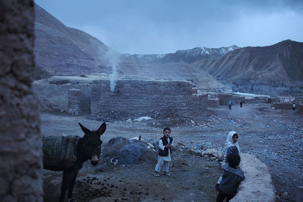 Kinderen in een dorpje in de provincie Bamyan