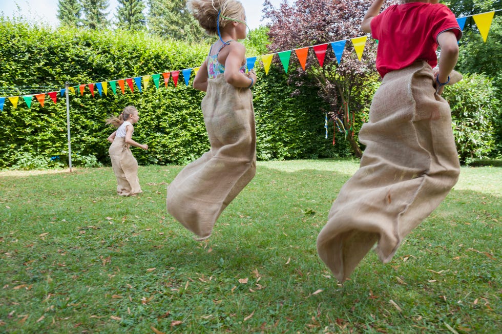 mothers day games — sack race