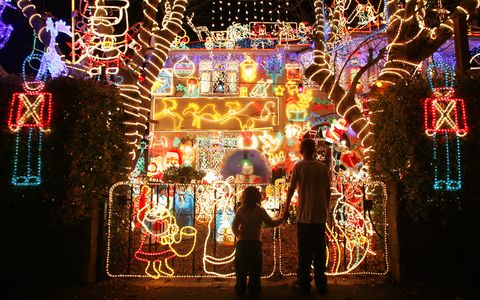 suburbia lights up for christmas