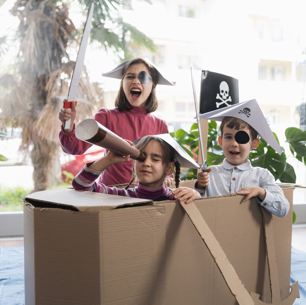 children playing pirates roleplay game at home fun activities for kids