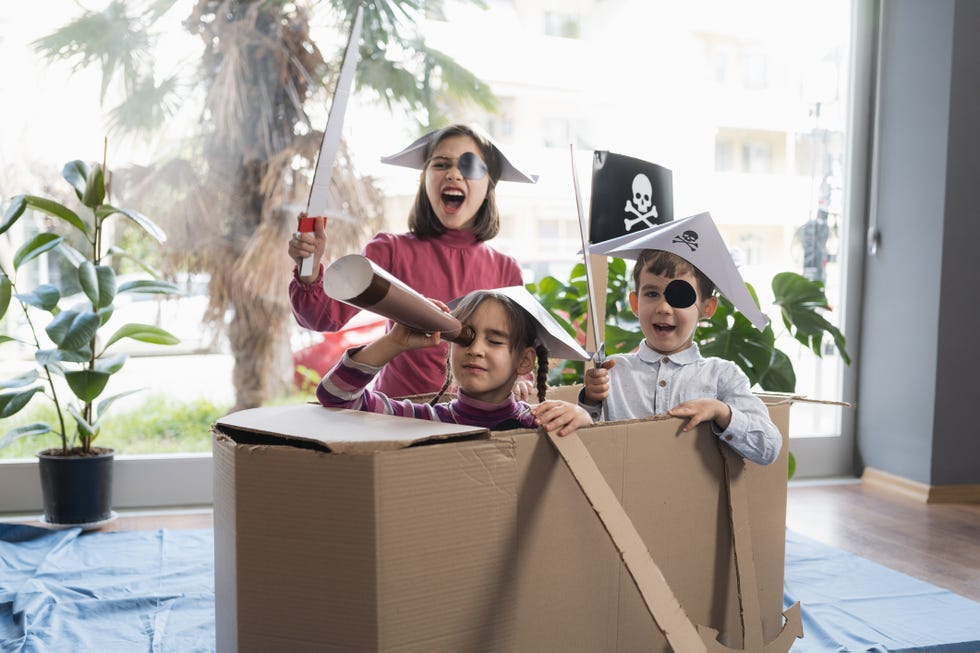 children playing pirates roleplay game at home fun activities for kids