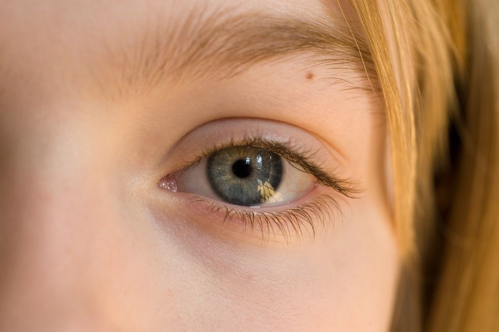child's eye close up