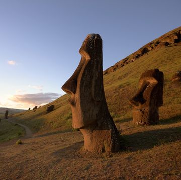 moai beelden op paaseiland