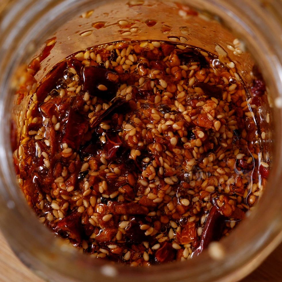 chili crisp in a jar