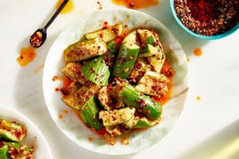 chili oil smashed cucumbers