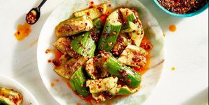 chili oil smashed cucumbers