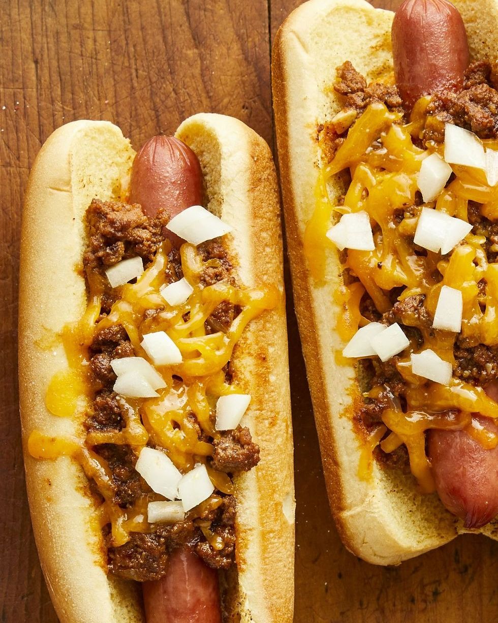 chipotle chili hot dogs with onion