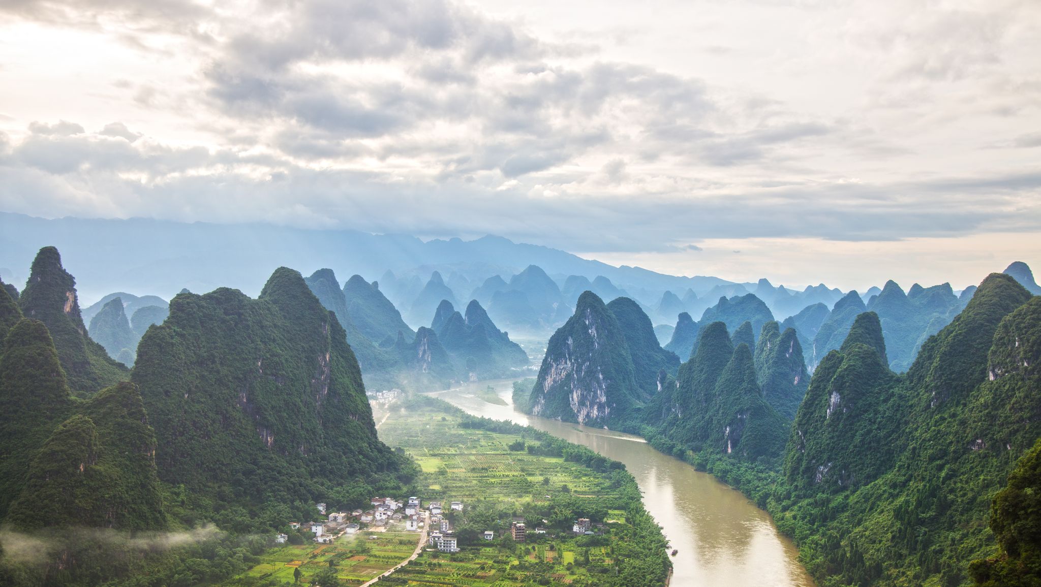 het karstlandschap bij guilin