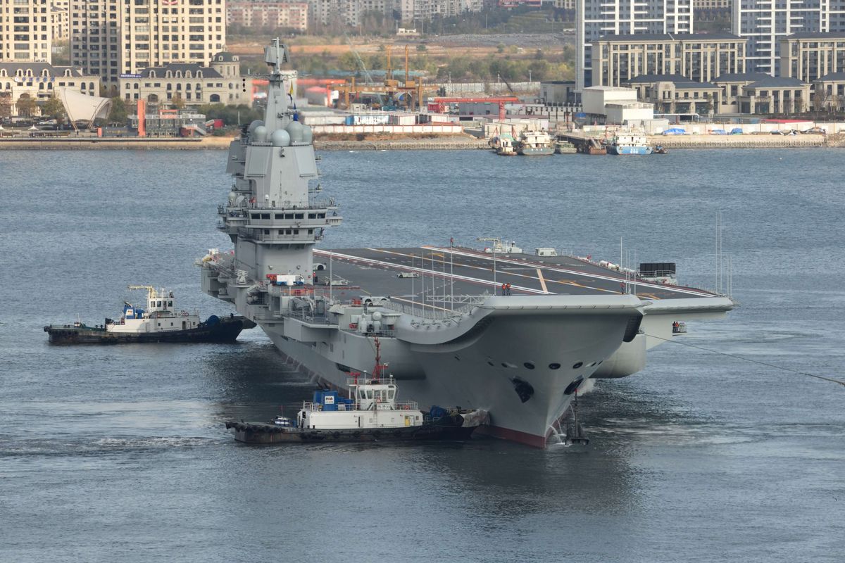 China's First Domestically-built Aircraft Carrier Begins Its Ninth Sea Trial