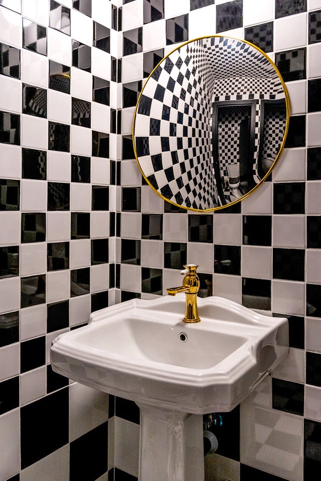 Black and white bathroom