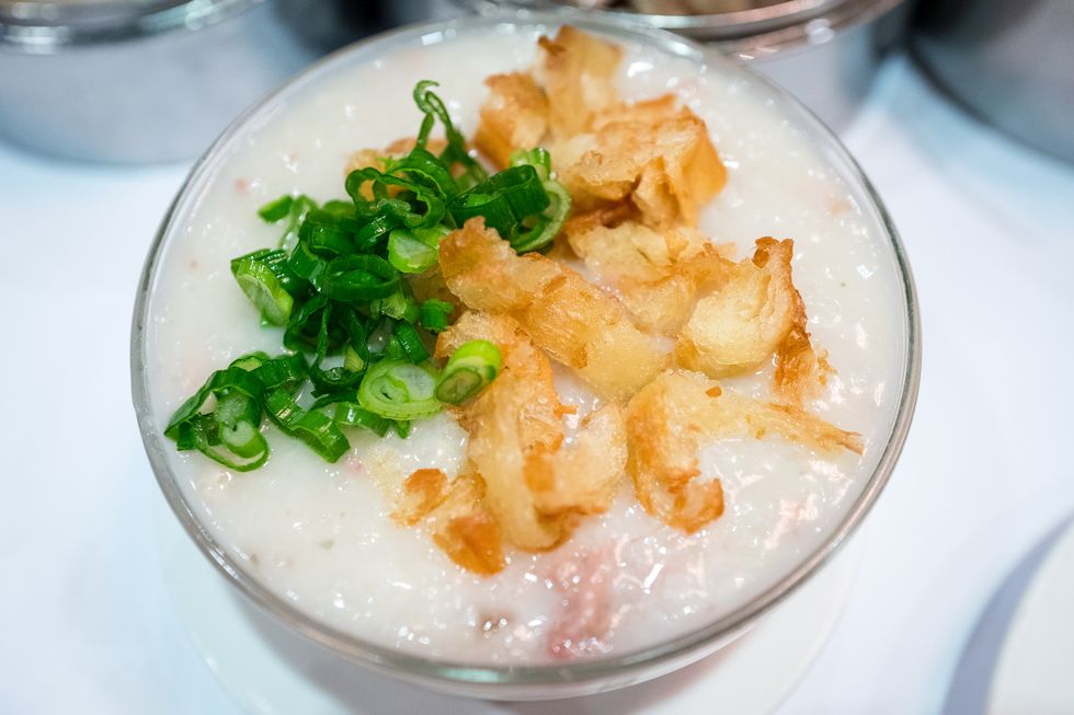 Chinese Congee with Pork and Century Egg