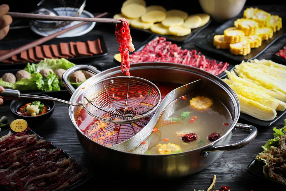 chinese food, hot pot