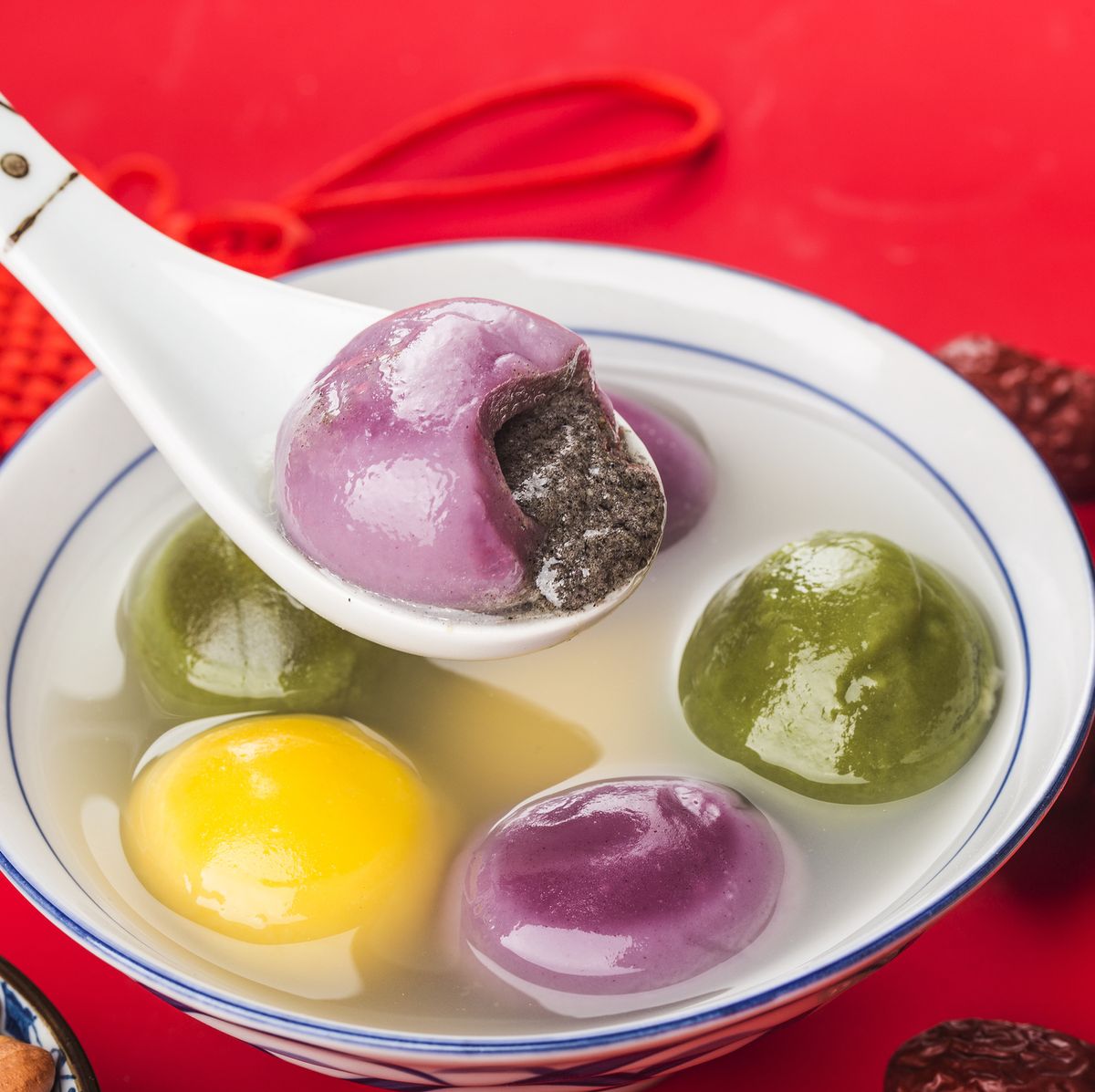 chinese lantern festival foodcolored dumplings