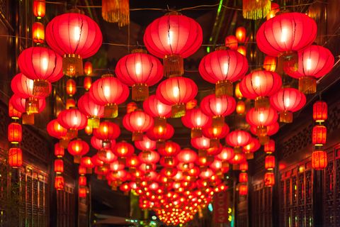 new years colors red lanterns for chinese new year