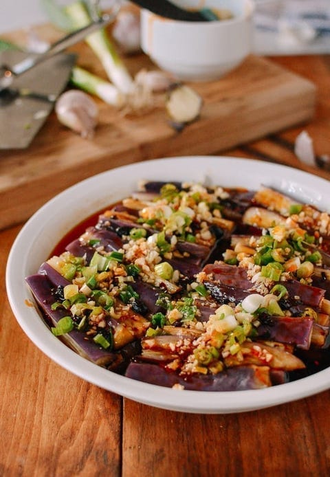 steamed chinese eggplant with spicy lao gan ma