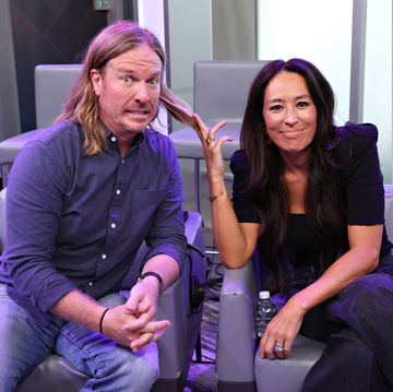 chip and joanna gaines at a radio event sitting next to each other