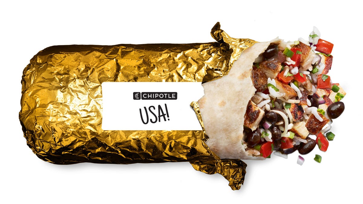 Chipotle Burritos Will Now Be Wrapped In Gold Foil For The Olympics