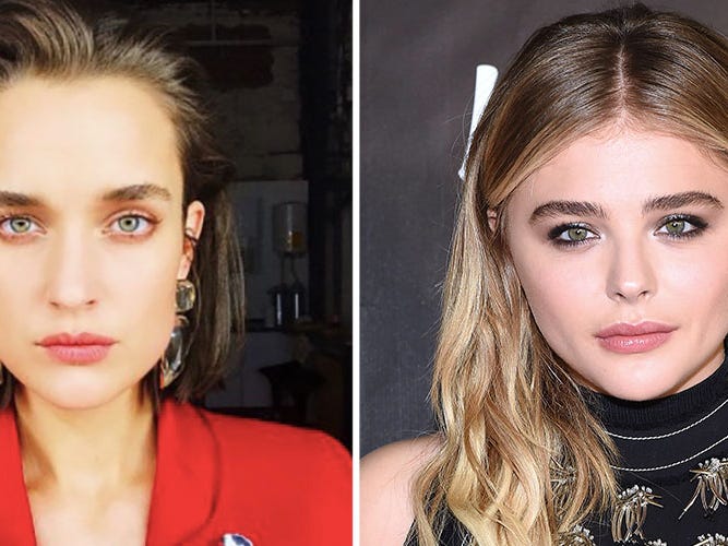 Chloe Moretz pictured kissing Playboy model Kate Harrison