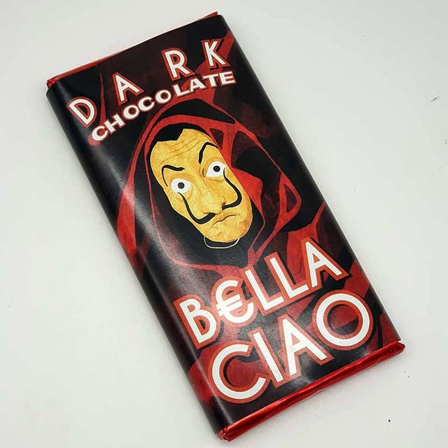 chocolate bella ciao de la casa de papel en regalosdees 5,95 €