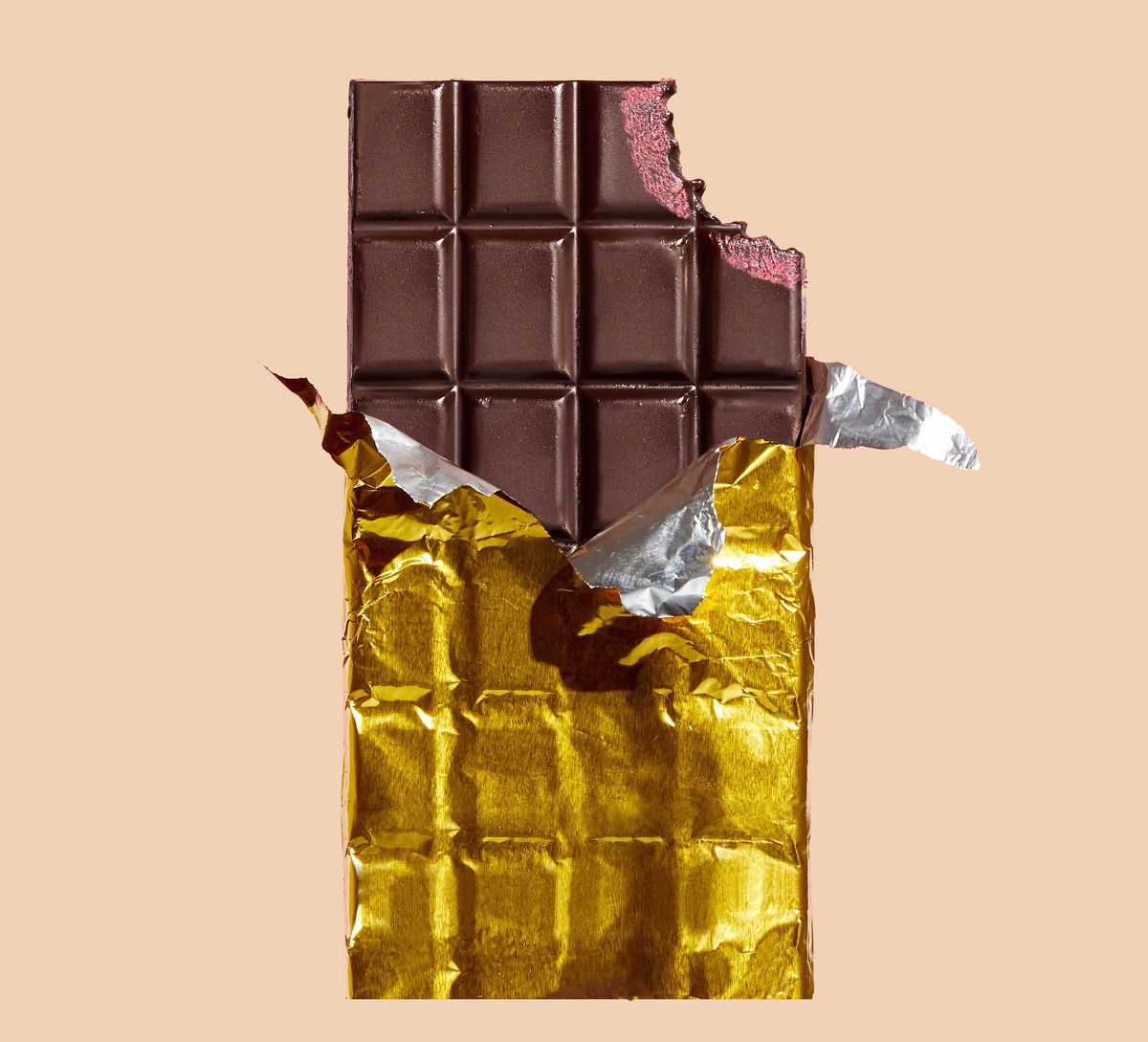 foods that boost sex drive, partially eaten chocolate bar with lipstick on it