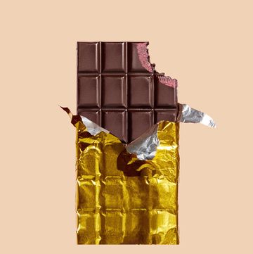 foods that boost sex drive, partially eaten chocolate bar with lipstick on it
