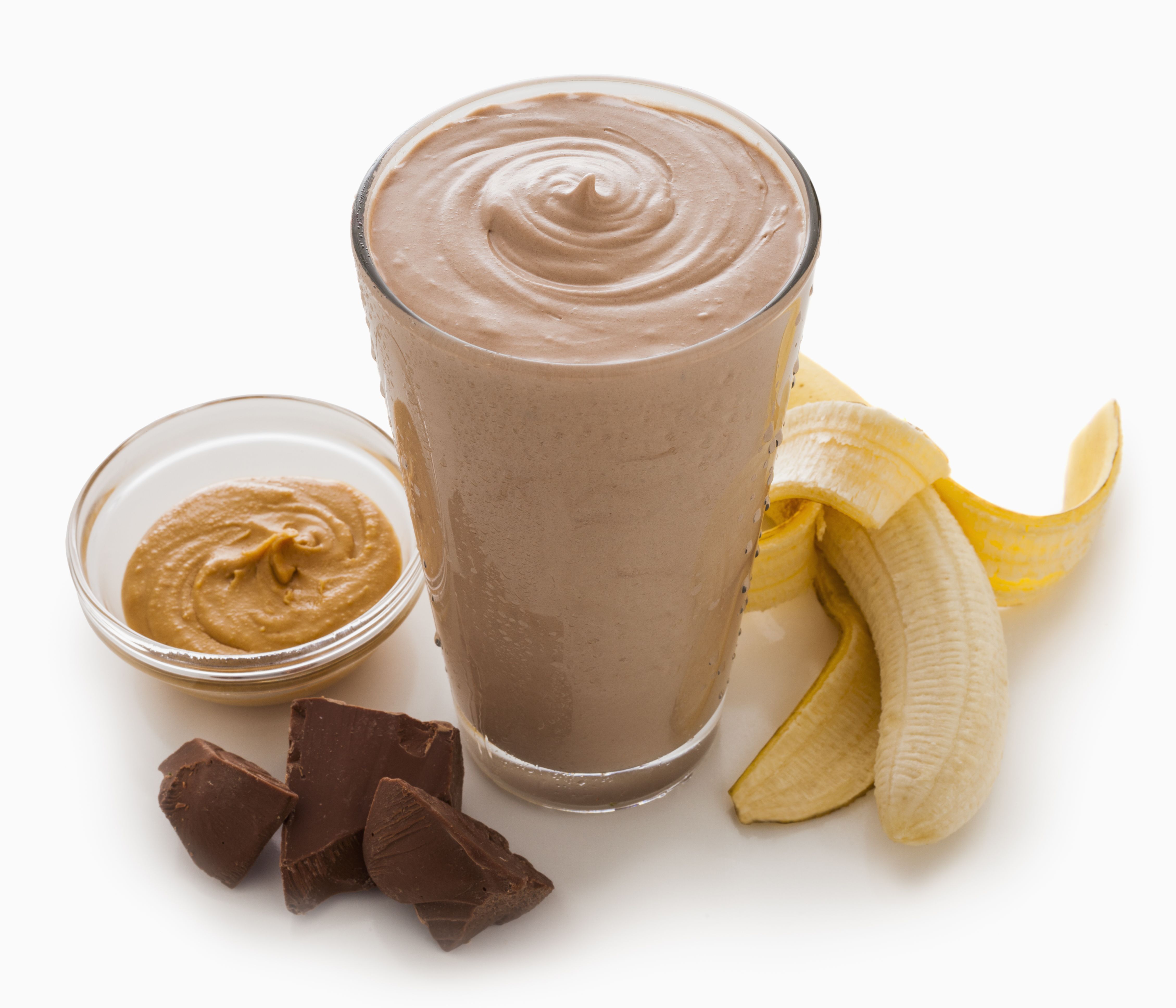 Batido de chocolate, plátano y proteínas