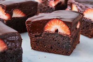 chocolate covered strawberry brownies