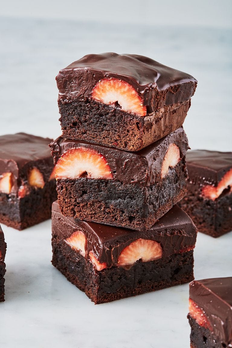 chocolate covered strawberry brownies