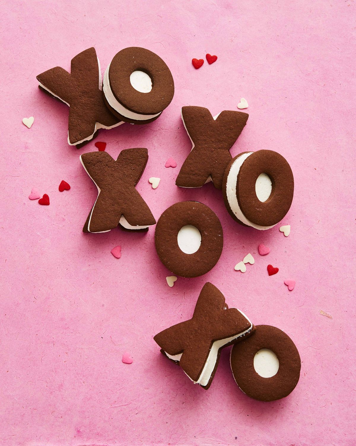 valentine's day cookies chocolate marshmallow sandwich cookies