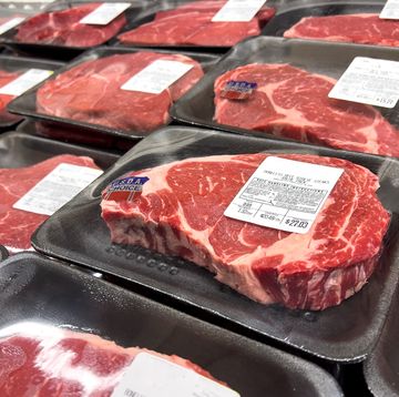 usda choice beef rib eye steaks for sale at a supermarket