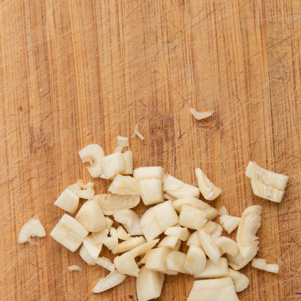 chopped garlic.