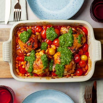 best chicken traybake recipes chorizo and cannellini bean chicken traybake