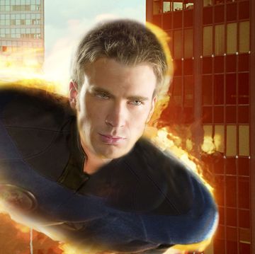 chris evans as human torch, fantastic four rise of the silver surfer, 2007