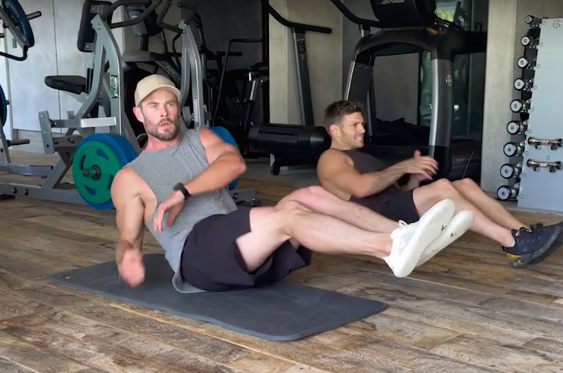 Chris Hemsworth Shows Off 10-Minute Bodyweight Workout Instagram