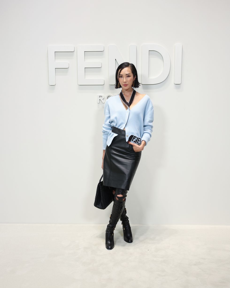 milan, italy september 20 chriselle lim attends the fendi spring summer 2024 fashion show on september 20, 2023 in milan, italy photo by daniele venturelligetty images for fendi