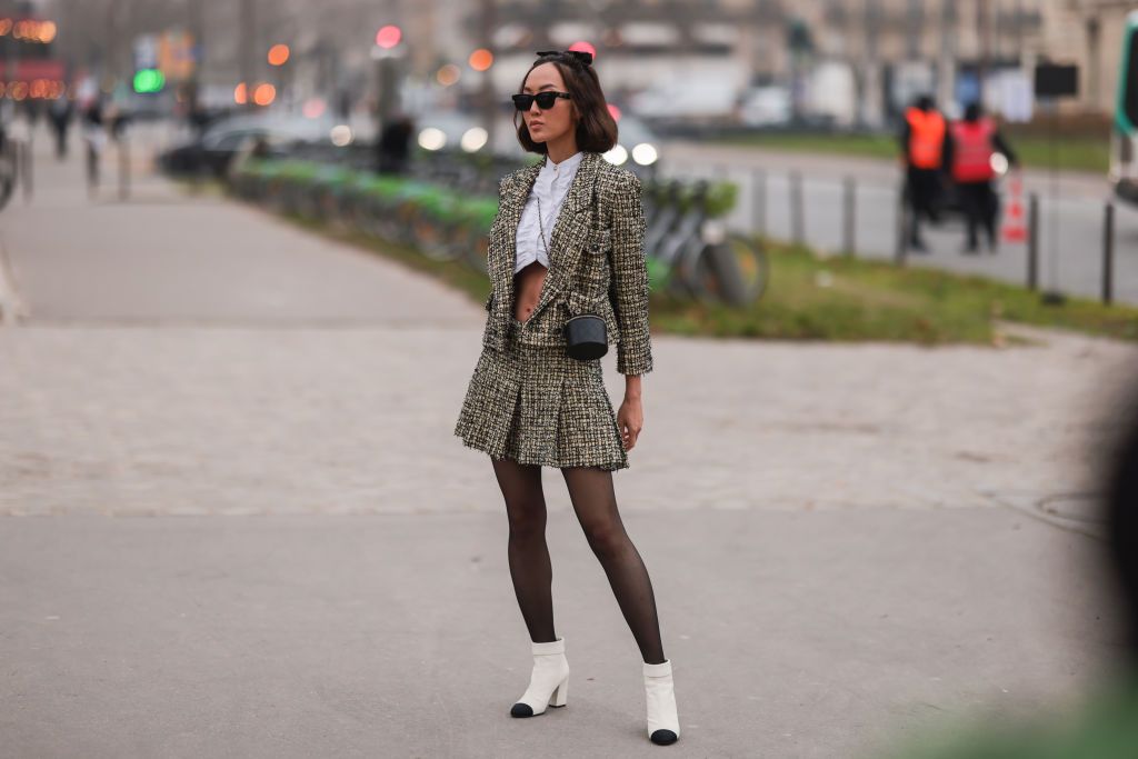 Street Style Outside Chanel - Paris Fashion Week SS20 - FunkyForty
