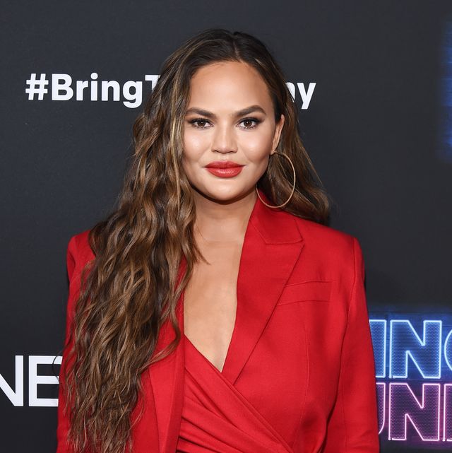 Chrissy Teigen Premiere Of NBC's "Bring The Funny" - Arrivals