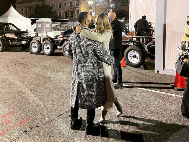 chrissy teigen and john legend at biden's inauguration prep