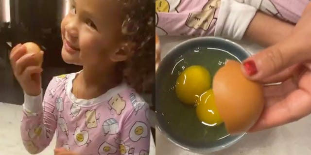luna cracking egg