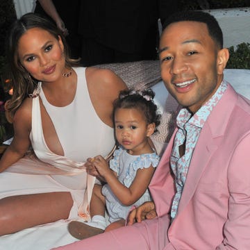 Chrissy Teigen, John Legend, and daughter Luna at Airbnb Concerts - John Legend Summer of LVE