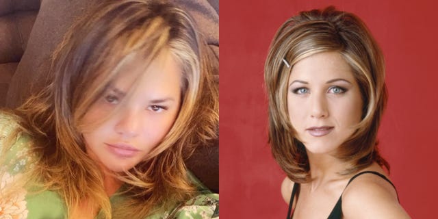people think chrissy teigen's new haircut was inspired by the rachel from "friends"