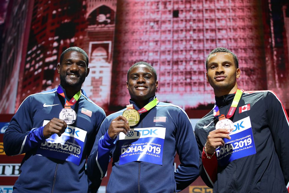 christian coleman justin gatlin andre de grasse
