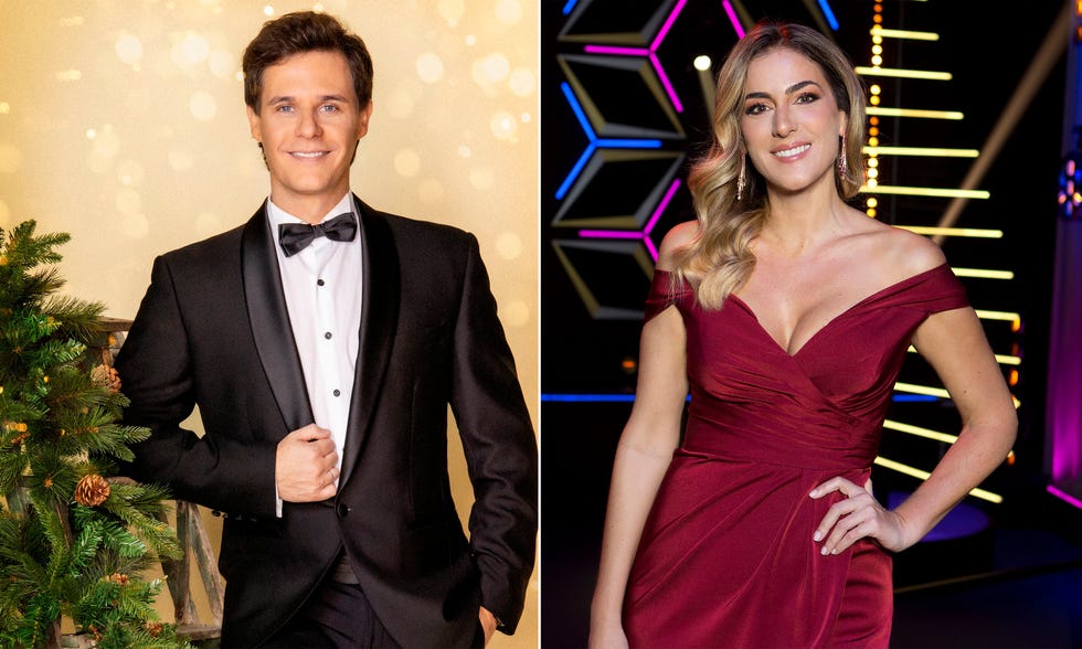 christian galvez y veronica dulanto, presentadores de las galas de navidad de telecinco