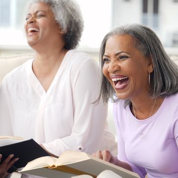 christian jokes  senior adults laughing during bible study