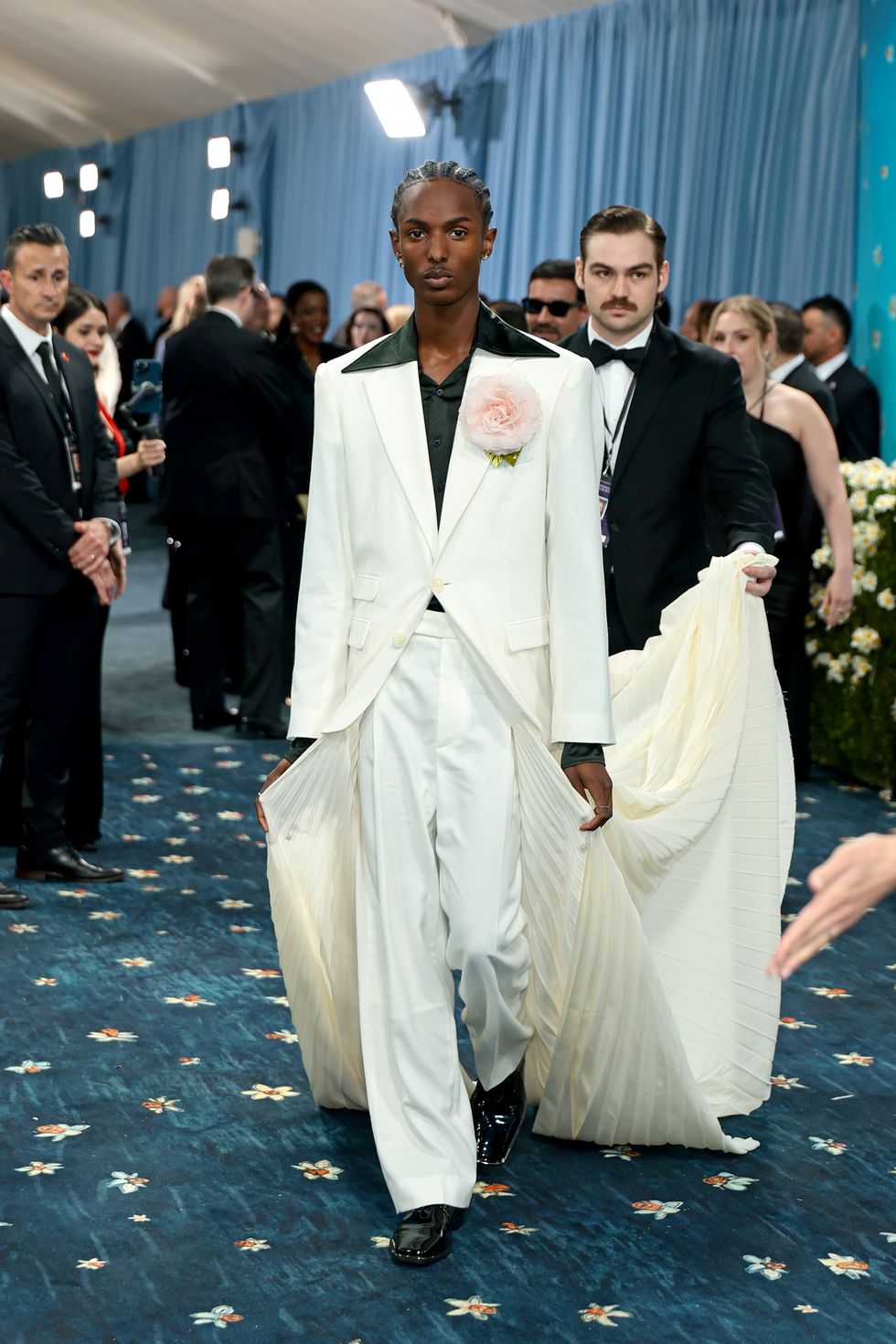 the 2025 met gala celebrating "superfine: tailoring black style" arrivals