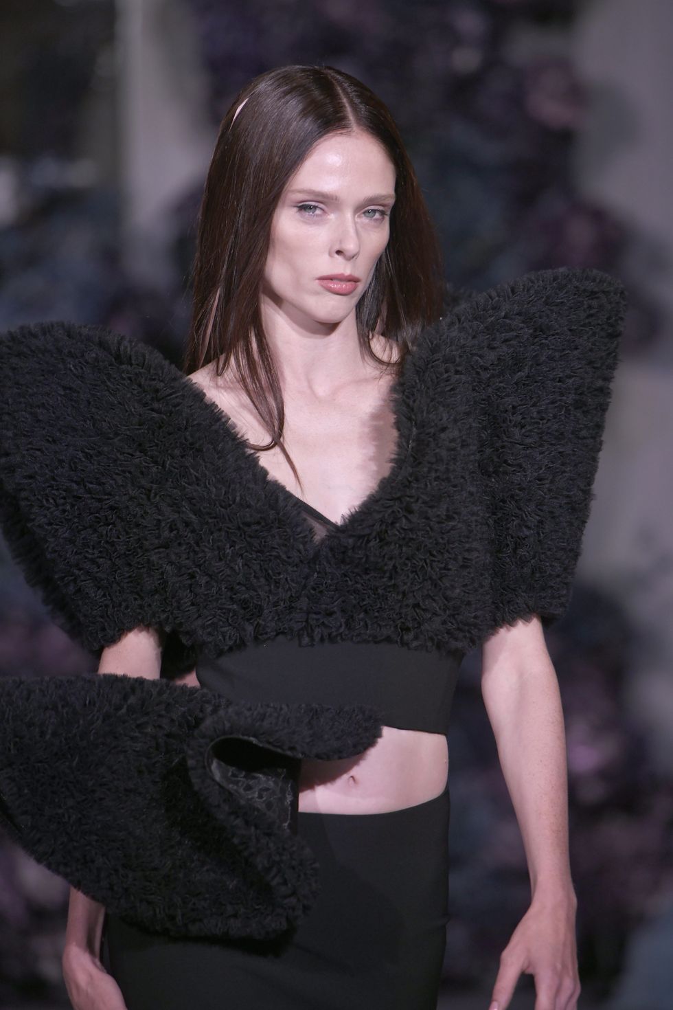 new york, new york september 08 coco rocha walks the runway during tresemme x christian siriano runway during new york fashion week 2023 at the pierre hotel on september 08, 2023 in new york city photo by fernanda calfatgetty images