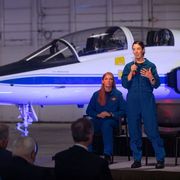 birch speaking at the nasa astronaut candidate announcement event on december 6, 2021﻿