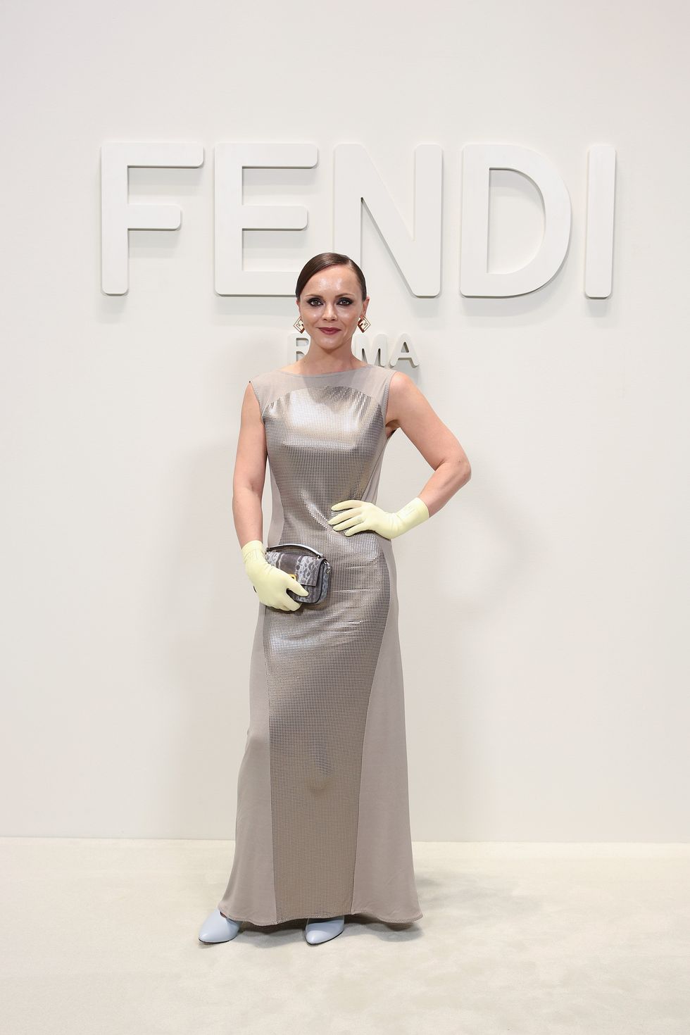 milan, italy september 20 christina ricci attends the fendi spring summer 2024 fashion show on september 20, 2023 in milan, italy photo by daniele venturelligetty images for fendi